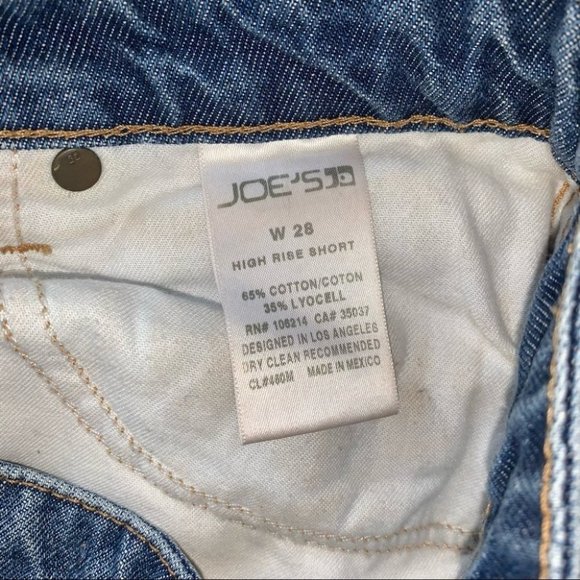 Joe’s Jeans Denim Shorts Women's Size Size  28 Medium Blue Wash High Rise Cutoff - Picture 5 of 7